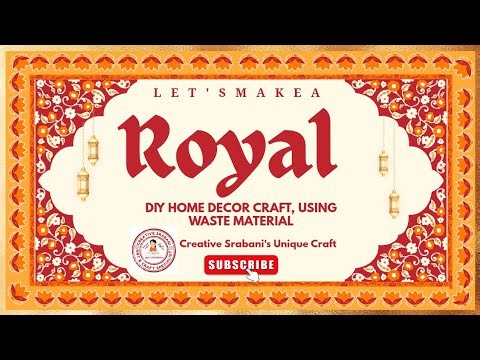 Complete tutorial, on a Royal looking craft video. An unique Name Plate making.