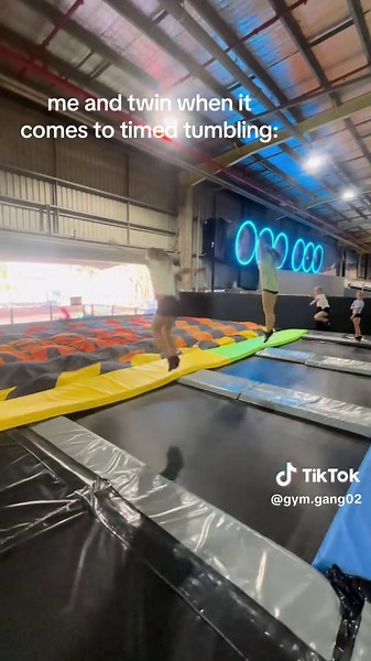 Timed Tumbling Skills With My Twin