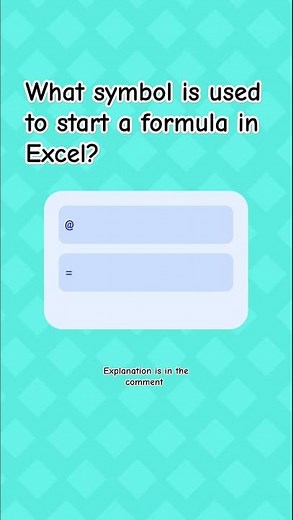 "Excel Quiz for Beginners | Basic Excel Test with Answers and Explanations" #shorts
