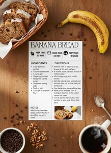 Editable Recipe Card Template | Modern Kitchen, Food Blog (instant Download) - Etsy
