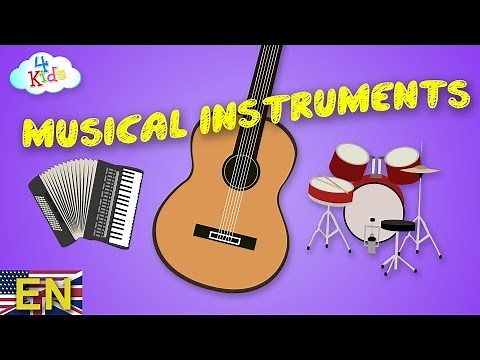 Musical Instruments by Names and Sounds Learning Video for Children and toddlers