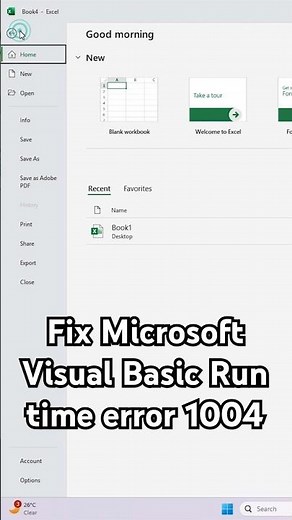 How to Fix Microsoft Visual Basic Run time error 1004