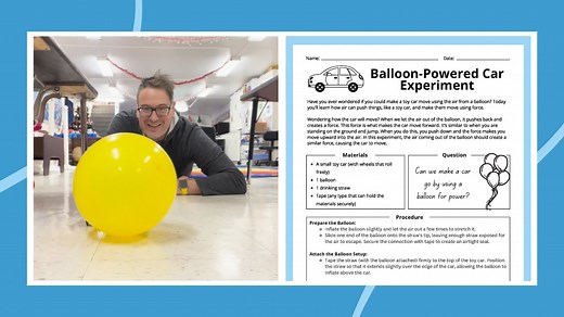 Balloon-Powered Car Experiment: How-To Plus Free Worksheet