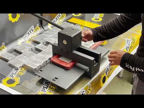Using a Manual Number Plate Press Tutorial How to Make Pressed Number Plates by PLATE FACTORY