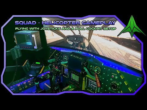 Flying Helicopters in Squad with a Full Joystick and Cockpit Setup | Squad