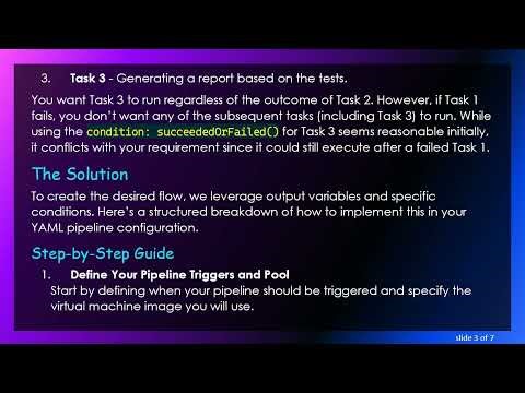 How to Make a Task Dependent on a Previous Task in Azure Pipelines
