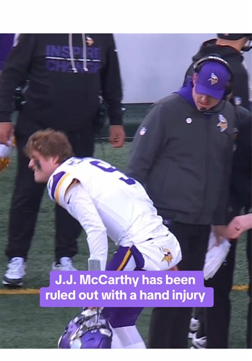 J.J. McCarthy Ruled Out with Hand Injury