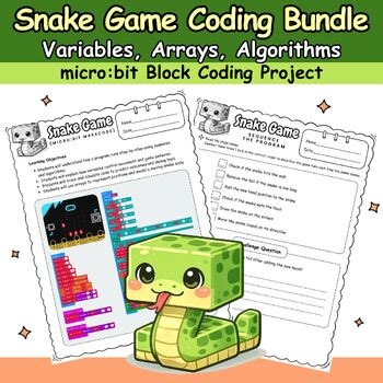 Micro:bit Coding Game | Snake Game Programming Unit with Variables, Arrays
