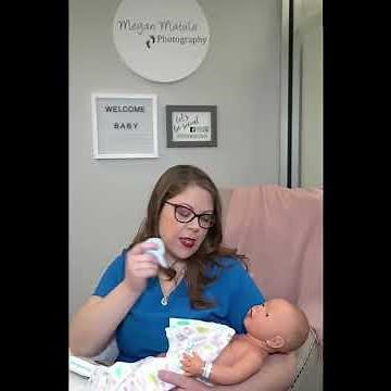 How to use a bulb syringe to suction baby's nose.