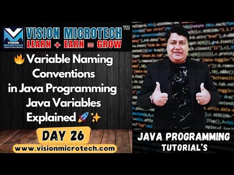 🔥 Variable Naming Conventions in Java Programming | Java Variables Explained 🚀 ✨