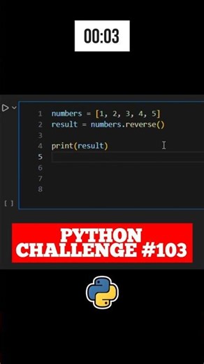 Can You Solve This Python List Reverse Trap? 🐍 #PythonChallenge