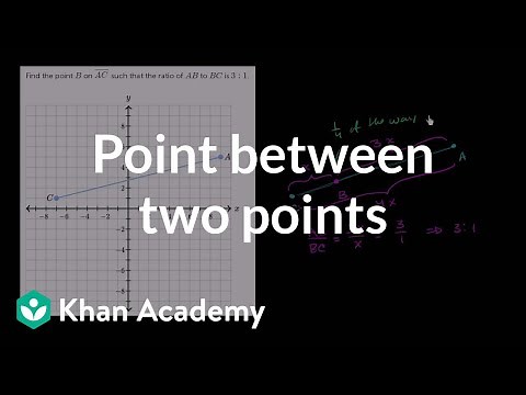 Finding a point part way between two points | Analytic geometry | Geometry | Khan Academy