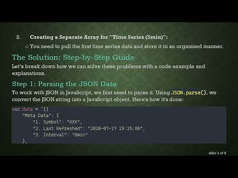 How to Parse JSON and Create a Readable Array in JavaScript