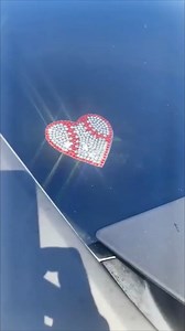 Check out what we made with our Cricut Maker! Rhinestone car window...