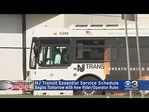 New Jersey Transit Essential Service Schedule Begins Monday
