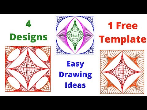 Simple Line Drawing Tutorial | How Straight Lines Form Curves | Geometric Lozenge Art | Free Pattern