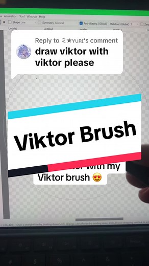 Drawing Viktor with a Unique Brush Technique