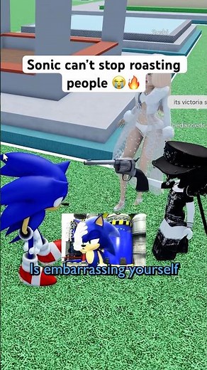 SONIC CAN’T STOP ROASTING PEOPLE 😭🔥 #roblox #micup #sonic