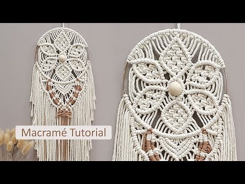 DIY Tutorial l How To Make Macramé Flower Pattern Wall Hanging Décor?