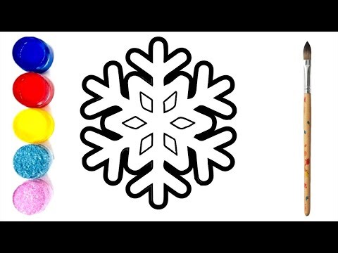 How to Draw Snowflake | Snowflake Easy Drawing for Kids