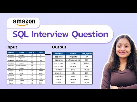 Amazon SQL Interview Question | SQL Advanced | Window Functions in SQL