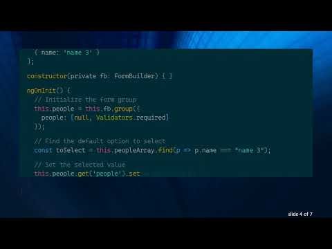 Automatically Select an Option in a mat-select List Using Angular Reactive Forms