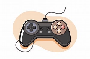 A video game controller with a black controller on it | Premium AI-generated vector
