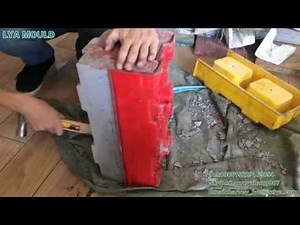 Plastic moulds for concrete blocks