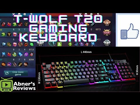 T-WOLF T20 Rainbow LED Gaming Keyboard