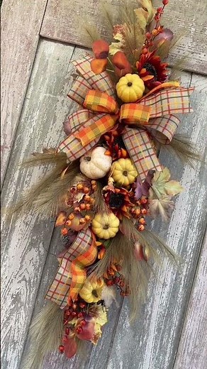 DIY Fall Pumpkin Door Swag Kit – Easy Autumn Door Decoration