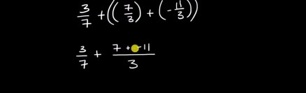 Adding and subtracting fractions with negatives