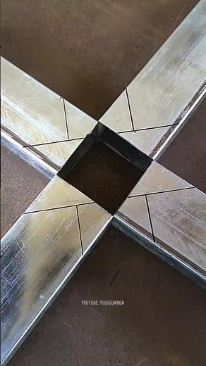 easy tricks for welders working with 4-way joints #welding #welder #metalwork #fabrication