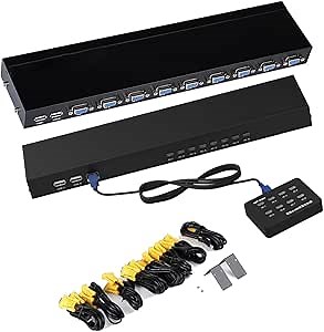 4K HDMI Switcher 8 in 1 Out with KVM, 4K Multi-Viewer with IR Remote and Button Switch, HDMI Splitter with 16 Modes Displays 1 Full Screen+15 Kinds Split Screen Modes, 2 USB Port for Keyboard/Mouse
