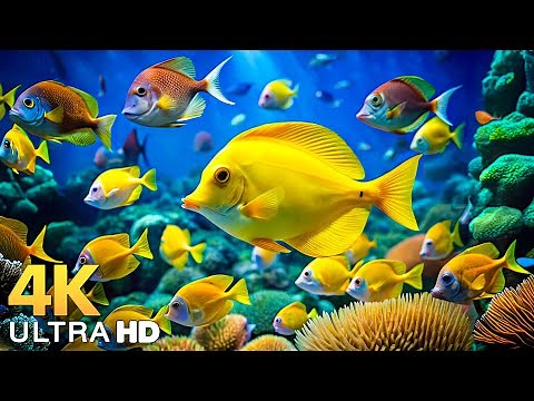 The Best 4K Aquarium - Dive Into The Mesmerizing Underwater Realm, Sea Jellyfish, Coral Reefs .