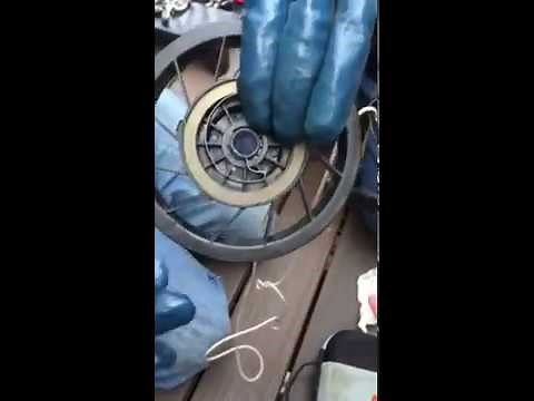 How To Rewind Recoil Pull Starter Spring Small Engine Coil Start