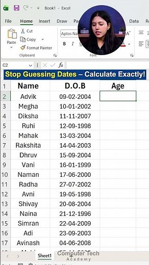 Exact Year Calculate in MS Excel | Stop Guessing Dates – Calculate Exactly! | Computer Tech Academy