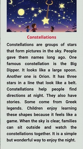 Constellations #learnenglish #shorts
