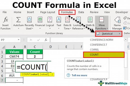COUNT Function in Excel - How To Use? Formula and Examples.