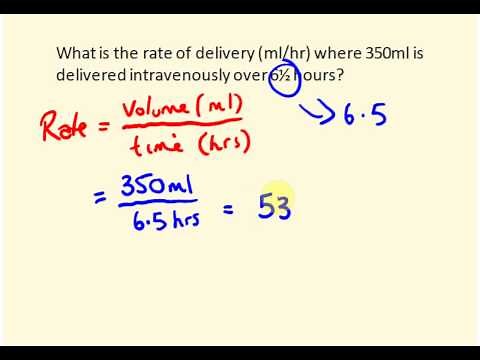 IV rate calculations for nurses - dosage calculations