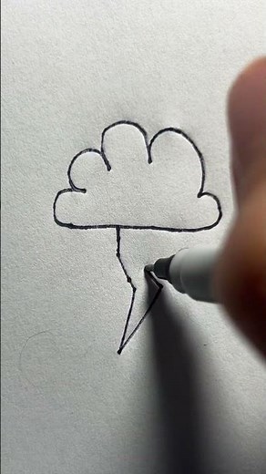 How to draw a thunderstorm ⛈️