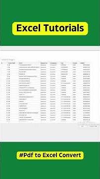Step-by-Step Guide: Convert PDF to Excel with Excel (No Tools Required) #microsoftexcel #exceltricks