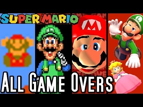 Super Mario ALL GAME OVER SCREENS 1985-2015 (Wii U to NES)