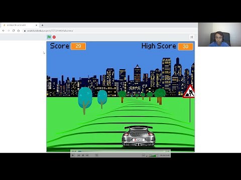 Game #32. Part 3. How to Create a Car Racing Game On Scratch | Simulates 3D game | Coding Tutorial