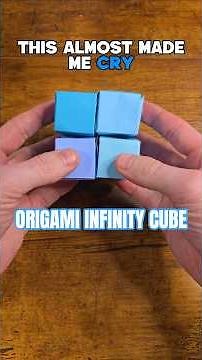 How to make an Origami Infinity Cube (It definitely didn't make me cry) NO Glue NO Tape Paper Fidget