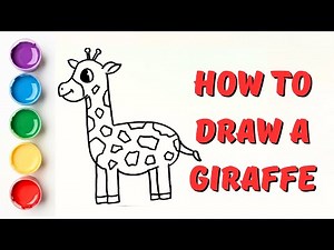 Giraffe Drawing for Kids Easy Step by Step | Easy Draw for Kids