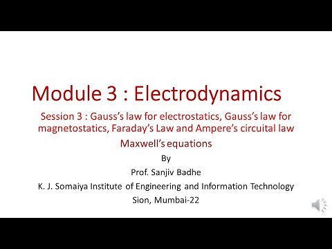 Electrodynamics Session 3 Maxwell Equations (noise reduced)
