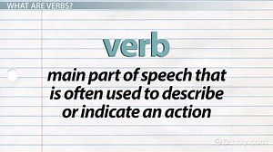Verbs Lesson for Kids: Definition & Examples
