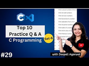 Top 10 Practice Questions and Answers of C Programming | Practice Set-6 | C Programming Tutorial #29