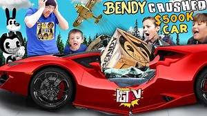 36K views · 900 reactions | Bendy and the Ink Machine Gigantic Box falls out of the sky, lands on FGTEEVs Lamborghini car!! Whoa! What's inside? | Fgteev | Facebook