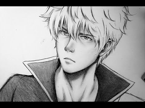 How To Draw Realistic Anime Character (Sakata Gintoki ) Beginner Tutorials